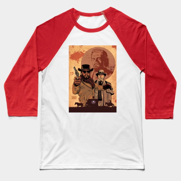 Django Unchained Baseball T-Shirt by Davide Lopez Art